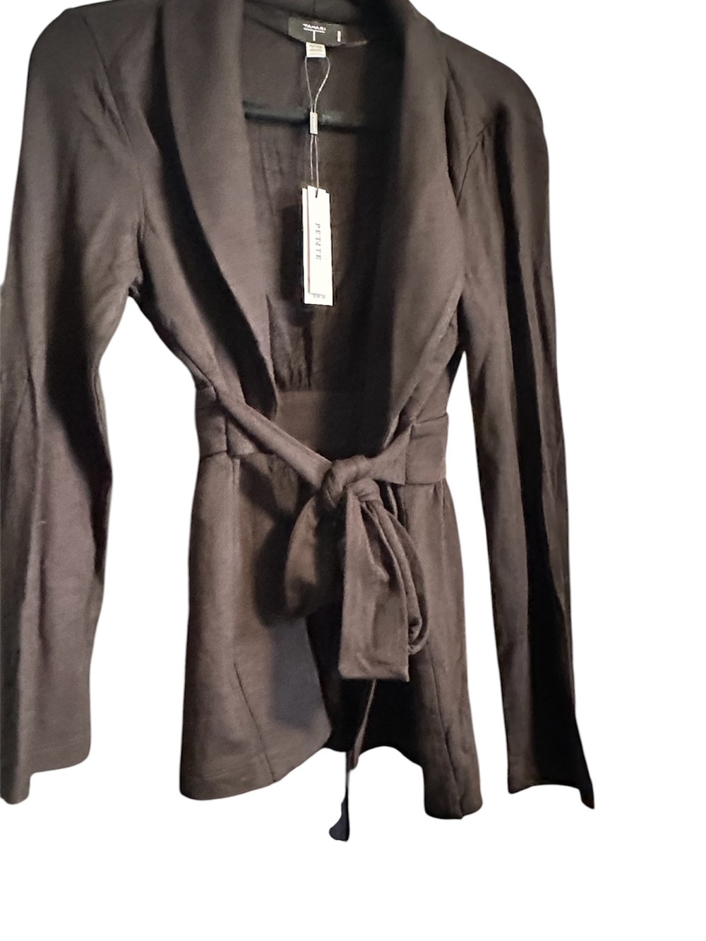 NWT - Tahari Black Open-Front Cardigan